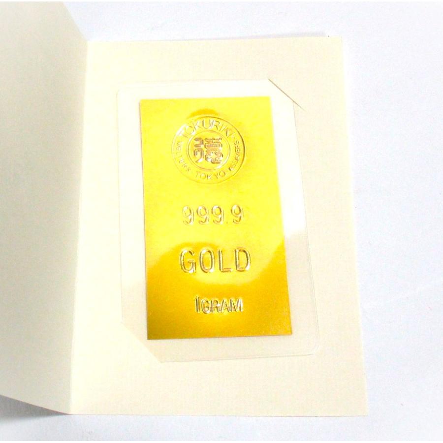 純金1gカード 金 新品 K24 純金 カード 1g 徳力本店 1gカード 公式国際