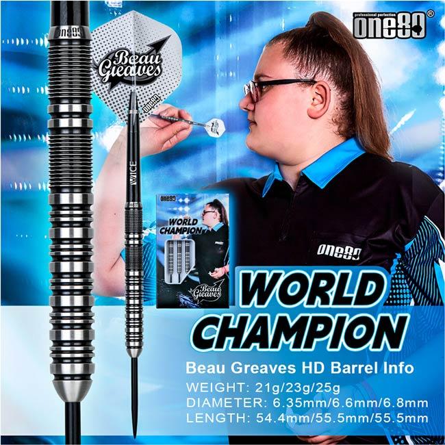 One80(ワンエイティ) Beau Greaves 80 STEEL 23g ボウ・グリーブス選手