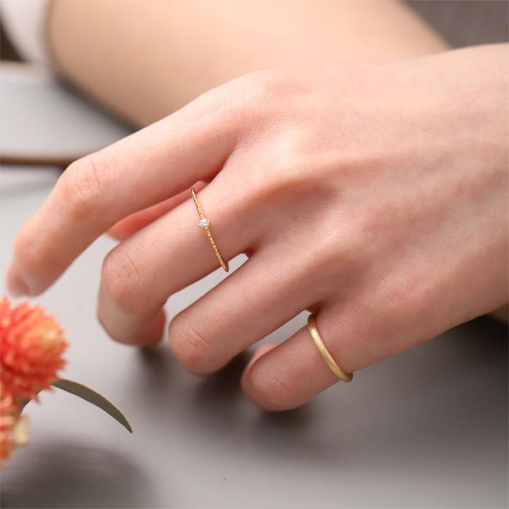 DEVAS 【土日限定2500円OFFクーポン有】 18金 リング k18 ピンキー