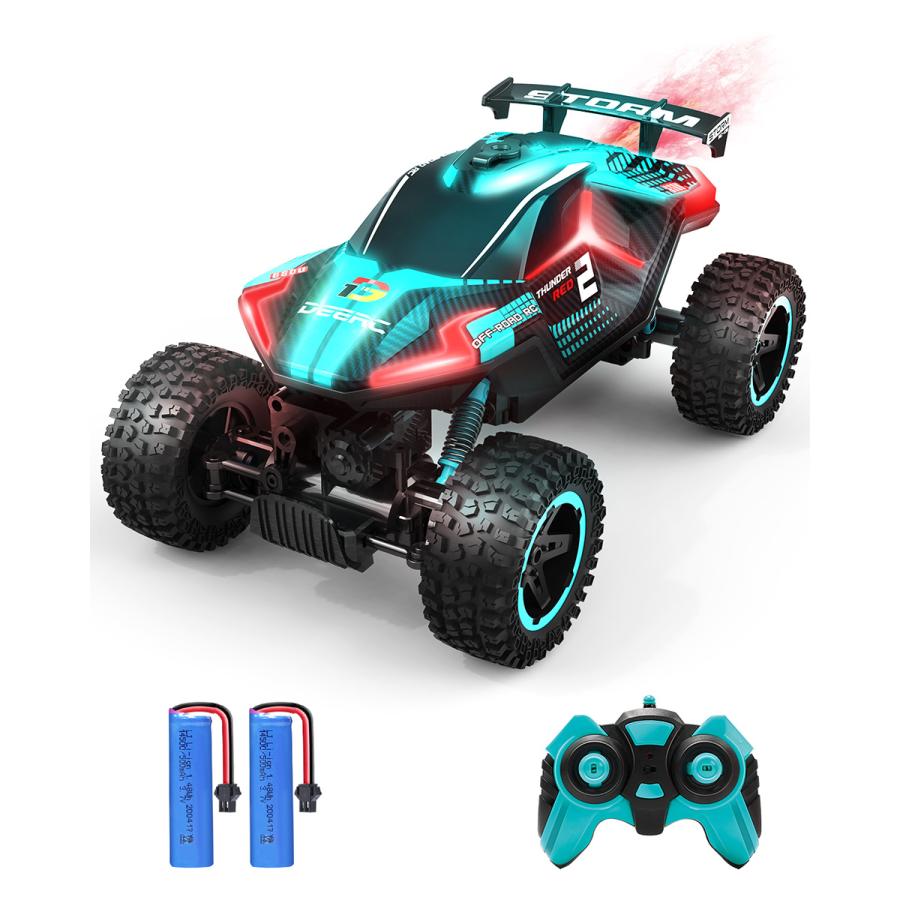 DEERC ラジコン オフロード ラジコンカー 子供 DEERC 4WD 水スプレー