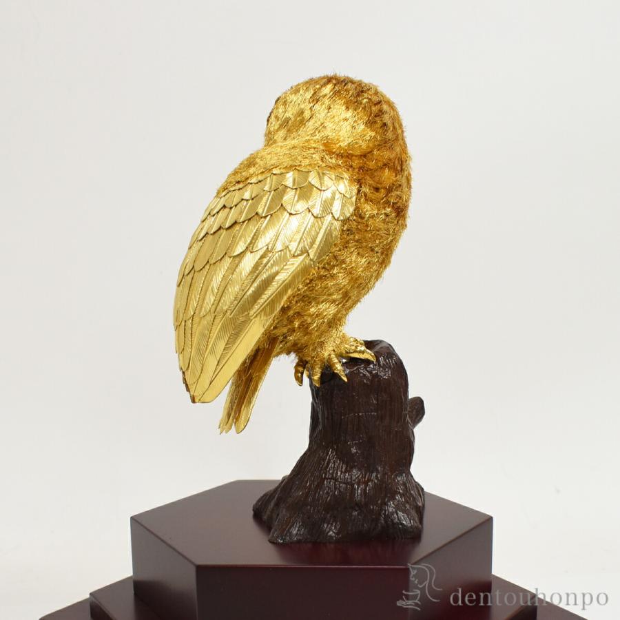 純金 フクロウ D 150g ( 光則（金工芸） 木札名入れ有料 高級