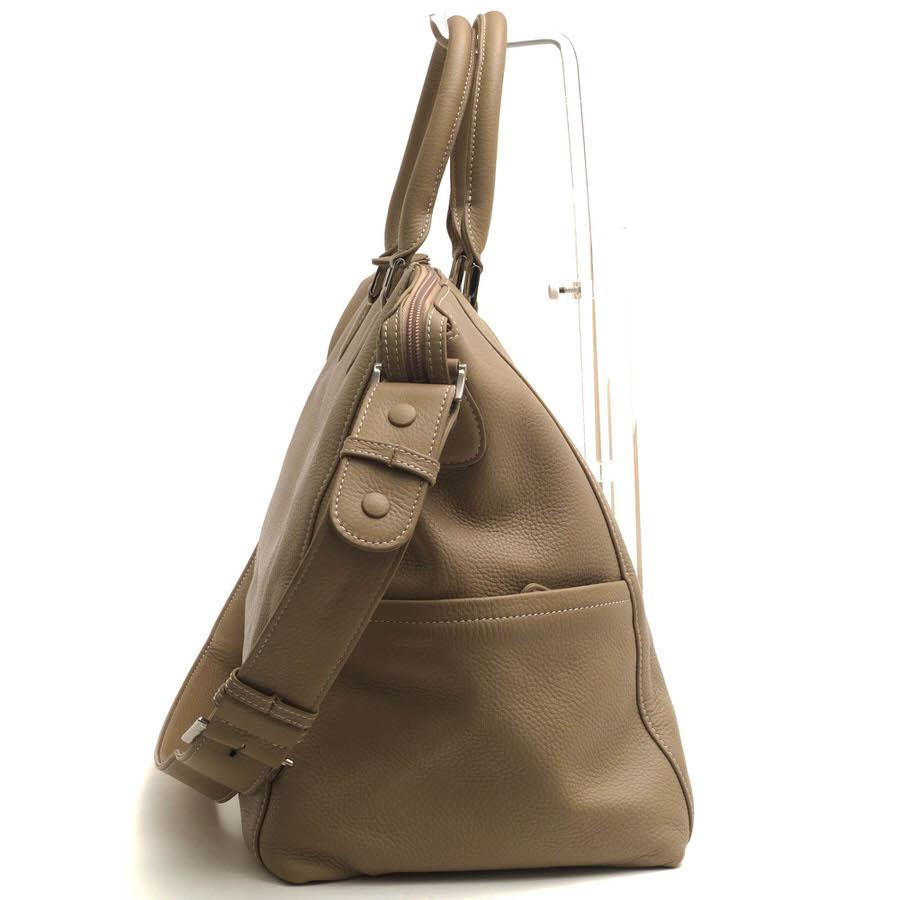 Kitamura（キタムラ） ボストンバッグ 牛革 サイドポケット付き 2WAY