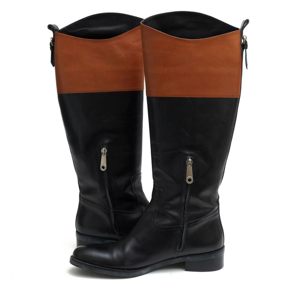 Bally（バリー） ロングブーツ SAMIR 牛革 カーフ ロゴ刻印 乗馬ブーツ