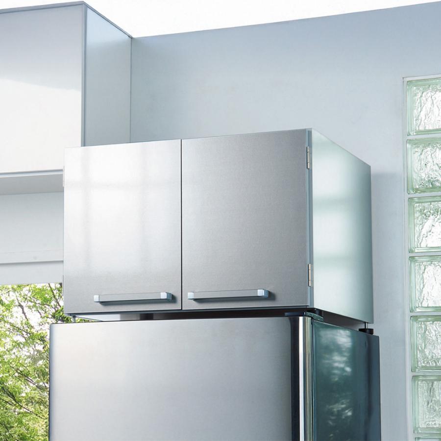 dinos（ディノス） 光沢仕上げ・冷蔵庫上ストッカー 幅63cm（脚部65cm