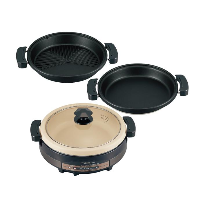 あじまる 象印 グリルなべ 3枚プレート EP-RW30-TA ブラウン : 家電と