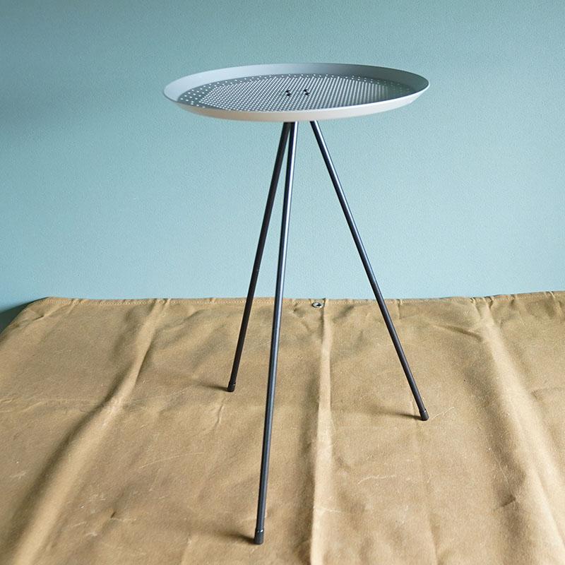 三脚テーブルセット（天板＋三脚）シルバー・ガンメタテーブル