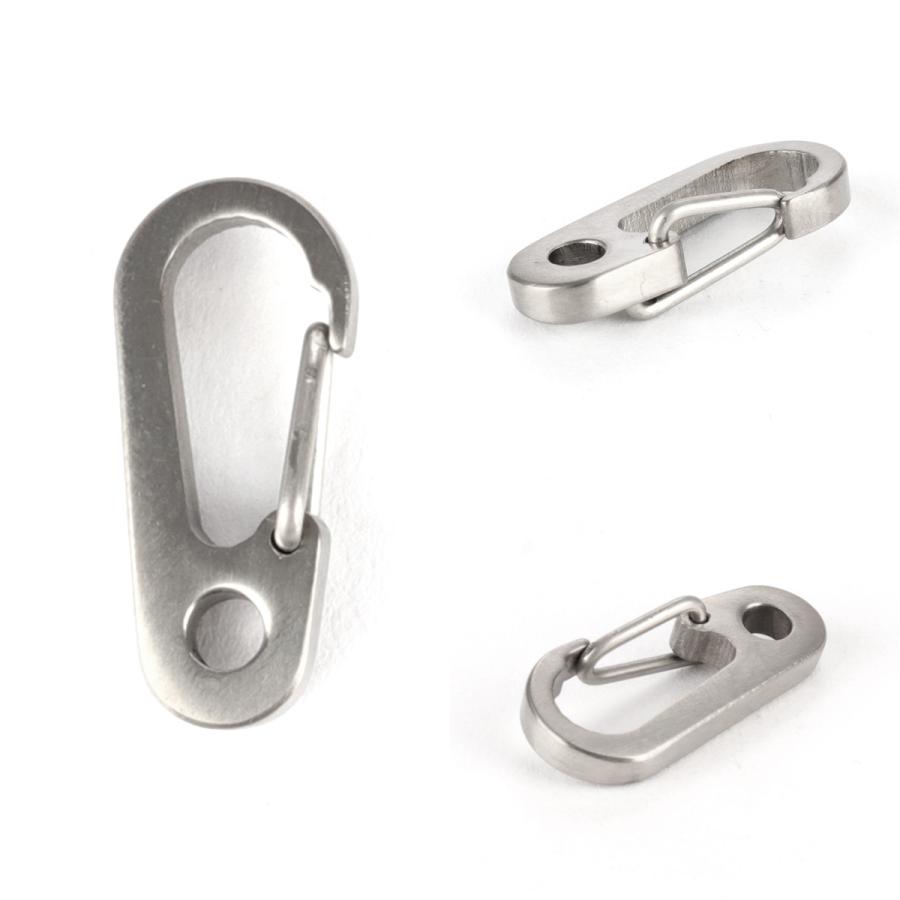 カラビナ フック チタン製 25mm HMS型 洋ナシ型 ワイヤーゲート
