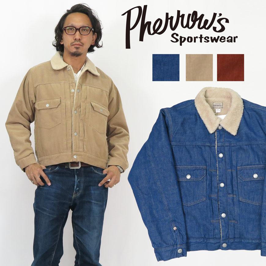 Pherrow's（フェローズ） Pherrow' 長袖 ランチジャケット ボア