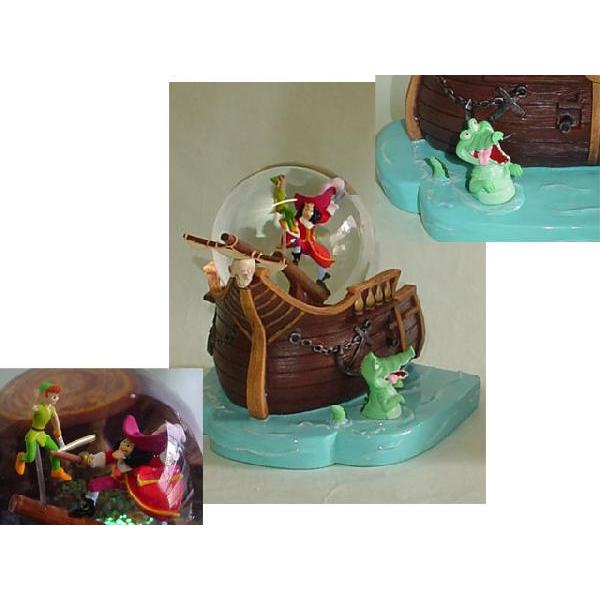 US ディズニー限定」 “ピーターパン” ブックエンド スノードーム