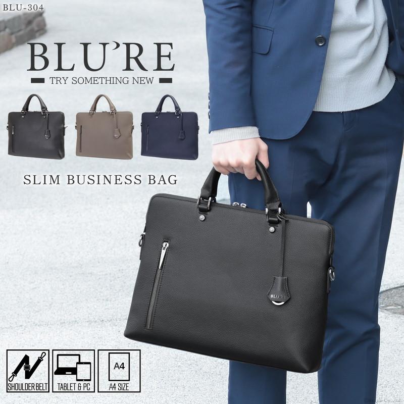 BLU'RE ビジネスバッグ メンズ ブリーフケース A4 パソコン 収納 牛革