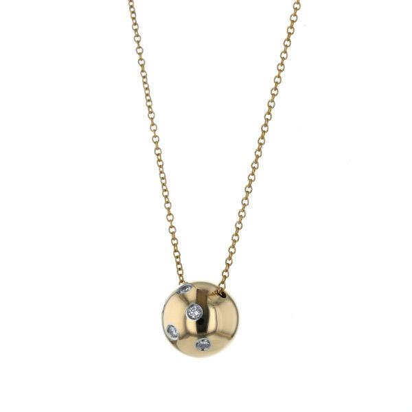 値下げ TIFFANY&Co. ティファニー Pt950 K18YG ドッツボールネックレス