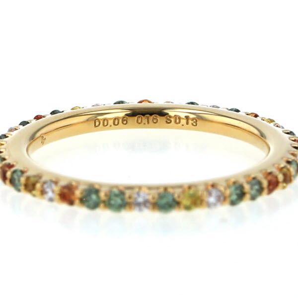 ポンテヴェキオ K18YG リング サファイア ダイヤ カリーナエテルノ