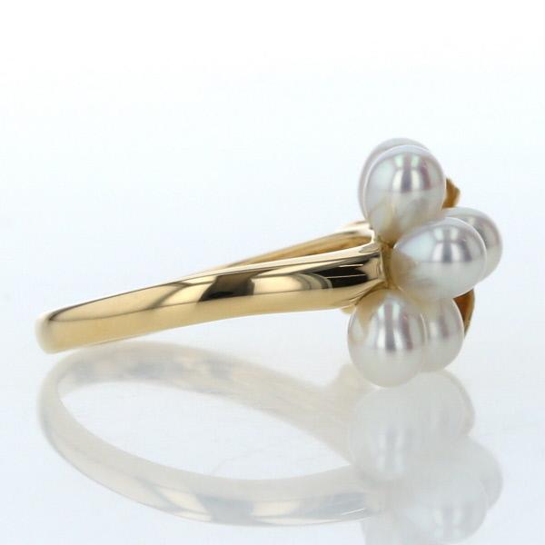MIKIMOTO ミキモト K18YG イエローゴールド リング 真珠 パール 6粒
