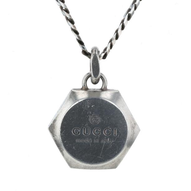 グッチ GUCCI ヘキサゴン ネックレス 8面喜平 シングル SV925 シルバー