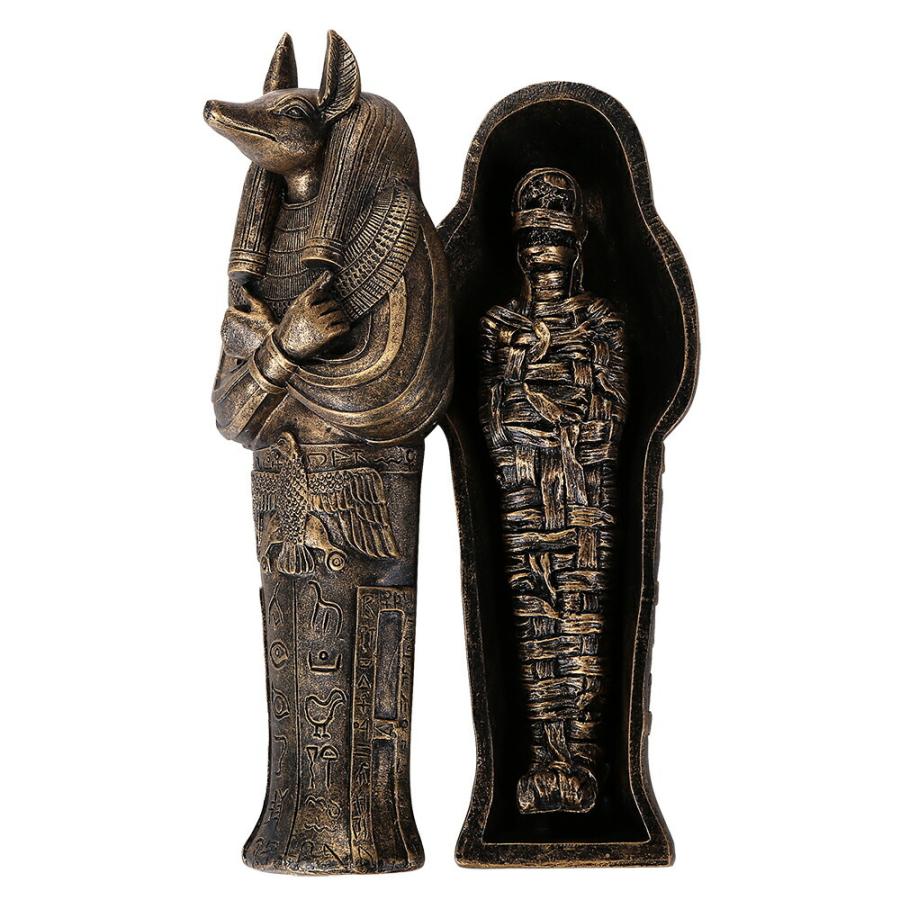 アヌビス 神 ANUBIS ミイラが収められて石棺【エジプシャン・置物