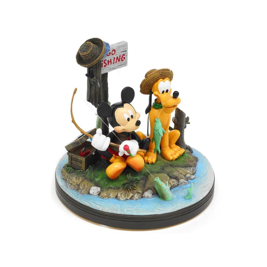 ミッキー&プルート フィッシング 魚釣り Gone Fishing フィギュアリン