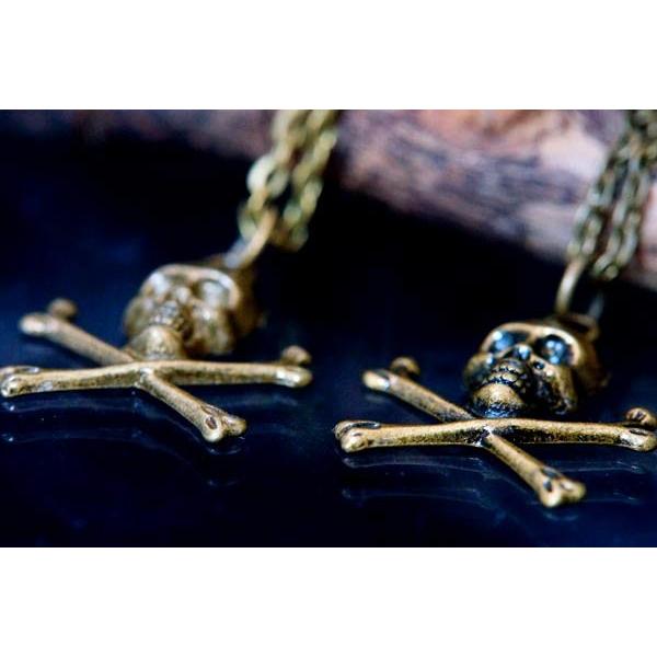 パイレーツスカル 海賊旗デザイン 髑髏 骨 メンズ ペンダント