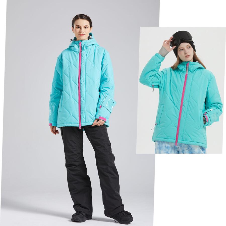 スノーボードウェア スキーウェア レディース 上下セット キルト