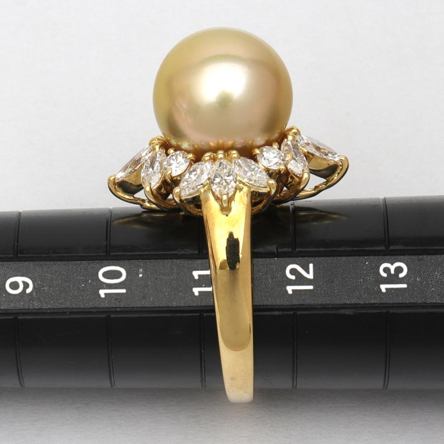 MIKIMOTO（ミキモト） (新品仕上げ済) 希少 ゴールデン パール ダイヤ