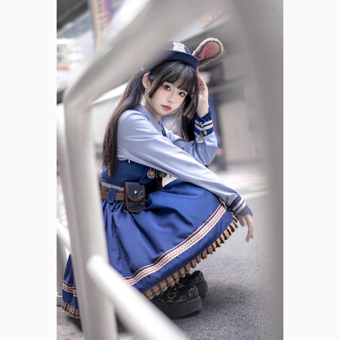 コスプレ衣装 ズートピア ジュディ・ホップス風 5点セット ワンピース
