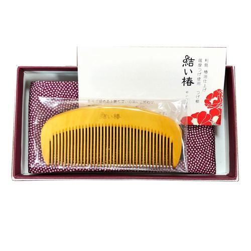 メール便対応] 結い椿 薩摩つげ櫛 3寸 本つげ櫛 660-612（利島/椿油