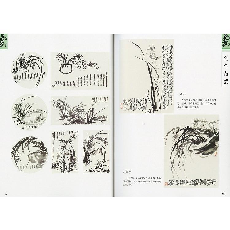 水墨画 / 水墨画集 中国画集 墨彩画 絵手紙 日本画 水墨画画集[蘭