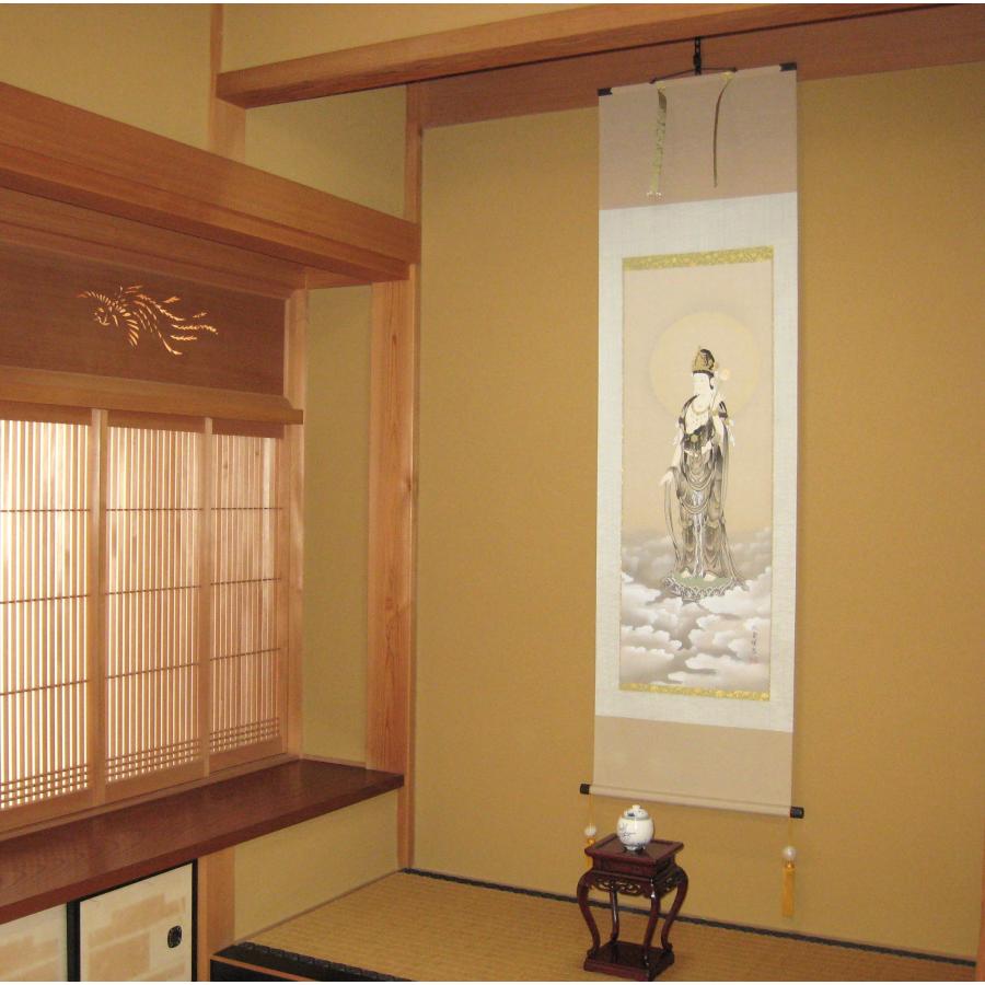 掛け軸 掛軸 雲上観音 野口弧堂 (真作・新品) : 掛け軸の専門店 香遊