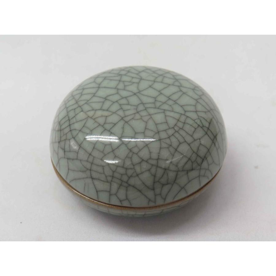 倣南宋官窯【哥窯】（浙江・龍泉）9.0×H4.7cm : 華東貿易 中国製書道