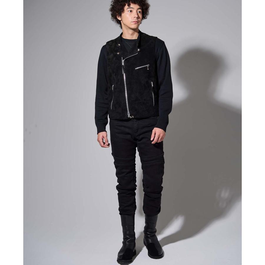 カドヤ（KADOYA） KADOYA LEATHER RIDERS VEST / スウェードブラック