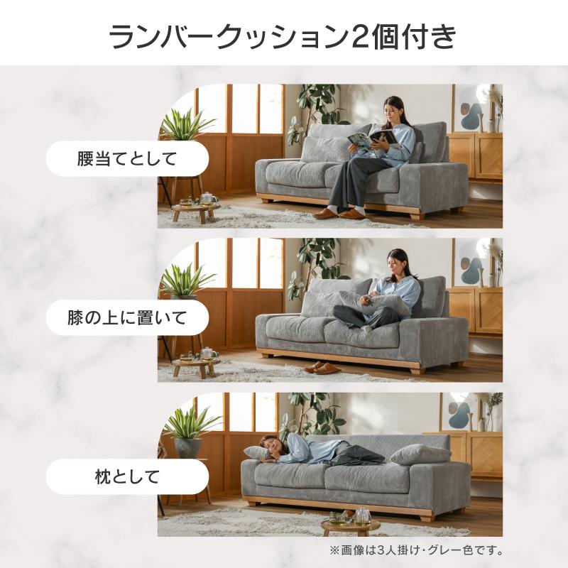 関家具 ソファー ソファ 2人掛け 二人掛け フェザー クッション付 布