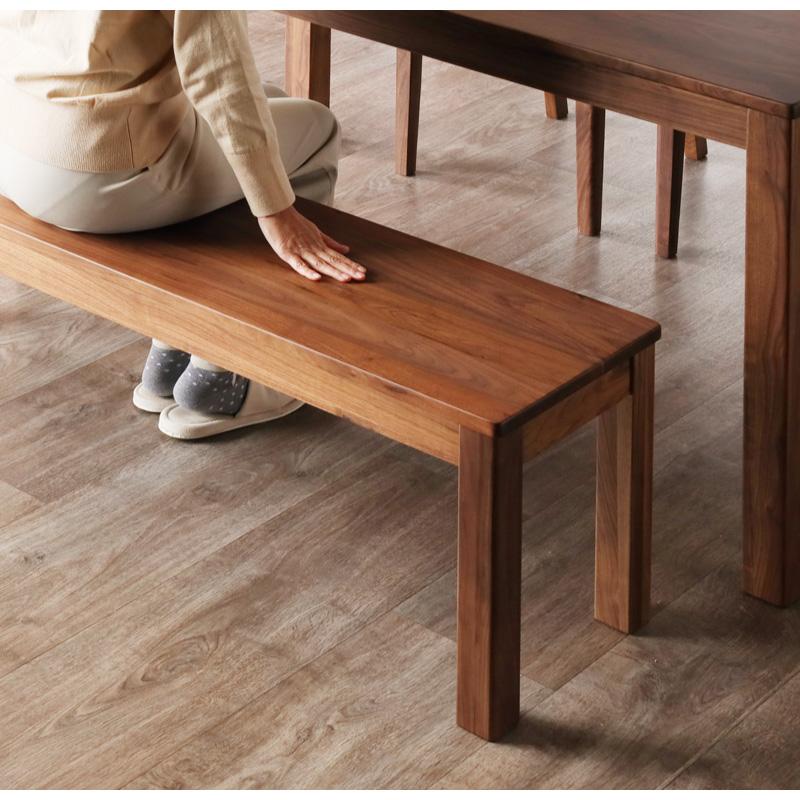 KAGUWORLD シエル 110 ダイニング ベンチ単品 ウォールナット 無垢