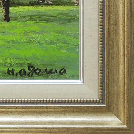 絵画 油絵 岩手山の桜 (小川久雄) 【海・山】【肉筆】【油絵】【日本の