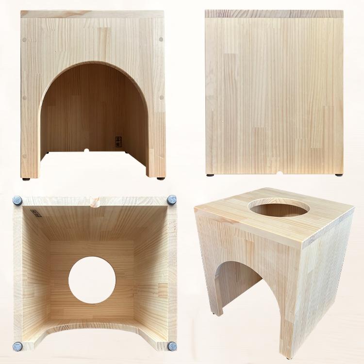 日本の家具職人の手作り 椅子 単品 よもぎ蒸し 自宅用 温活 コンパクト