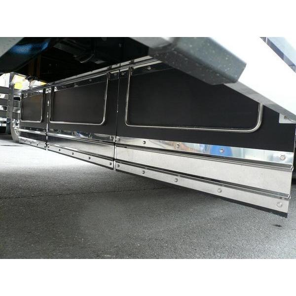 大型用2340mm 3分割 EVA ブラック 2mm 泥除け 鏡面 ステンセット