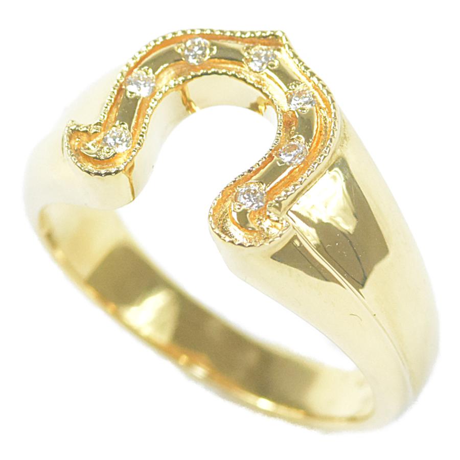 ユキザキ レガリア メンズ ダイヤモンドリング ホースシュー 馬蹄