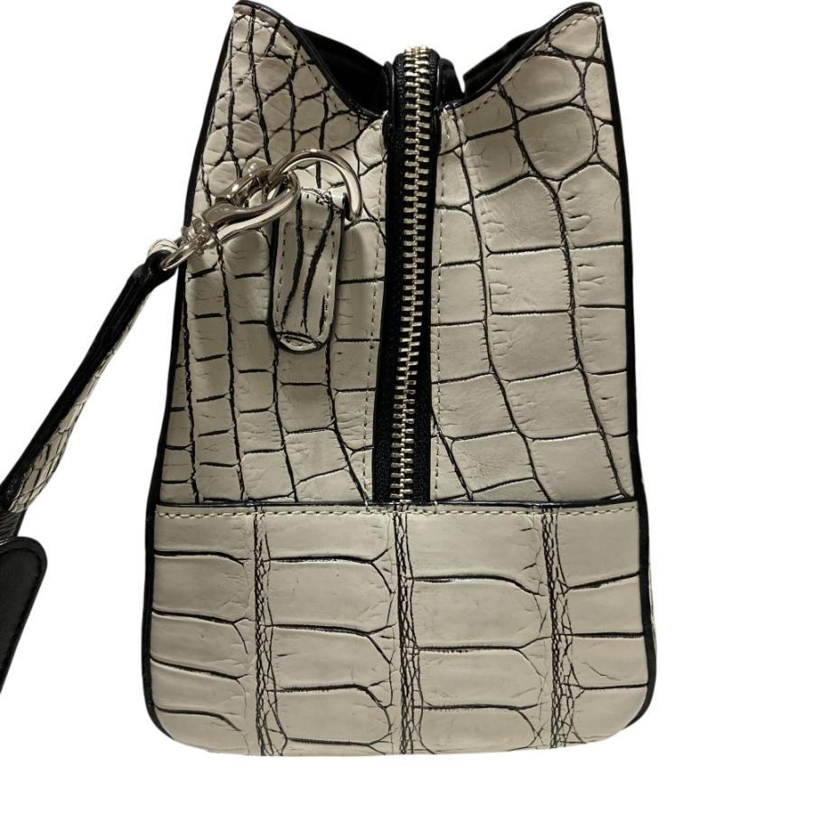 良品 CROIX ROYAL クロワロイヤル JRA クロコダイルレザー 目地染め