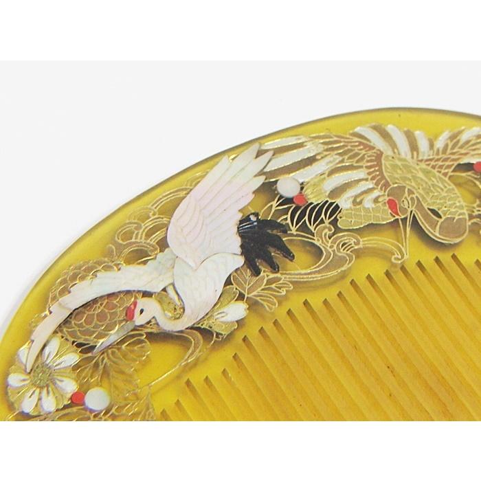 鼈甲櫛 笄 白べっ甲 螺鈿(蝶貝) 金細工 アンティーク 特選セット