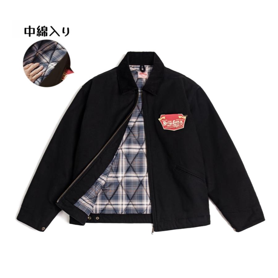 デトロイトジャケット メンズ 冬用 中綿入り J001 厚手 コットン100