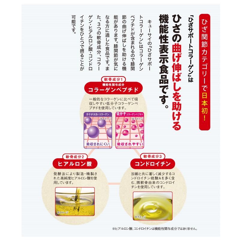 キューサイ ひざサポートコラーゲン 5g×30袋 3箱まとめ買い おまけ付