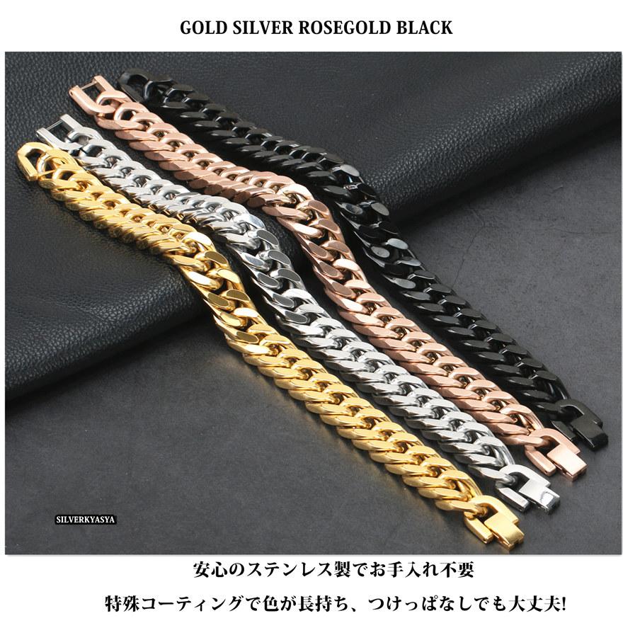 12mm 太め 4面カット ダブル喜平ブレスレット マイアミキューバン