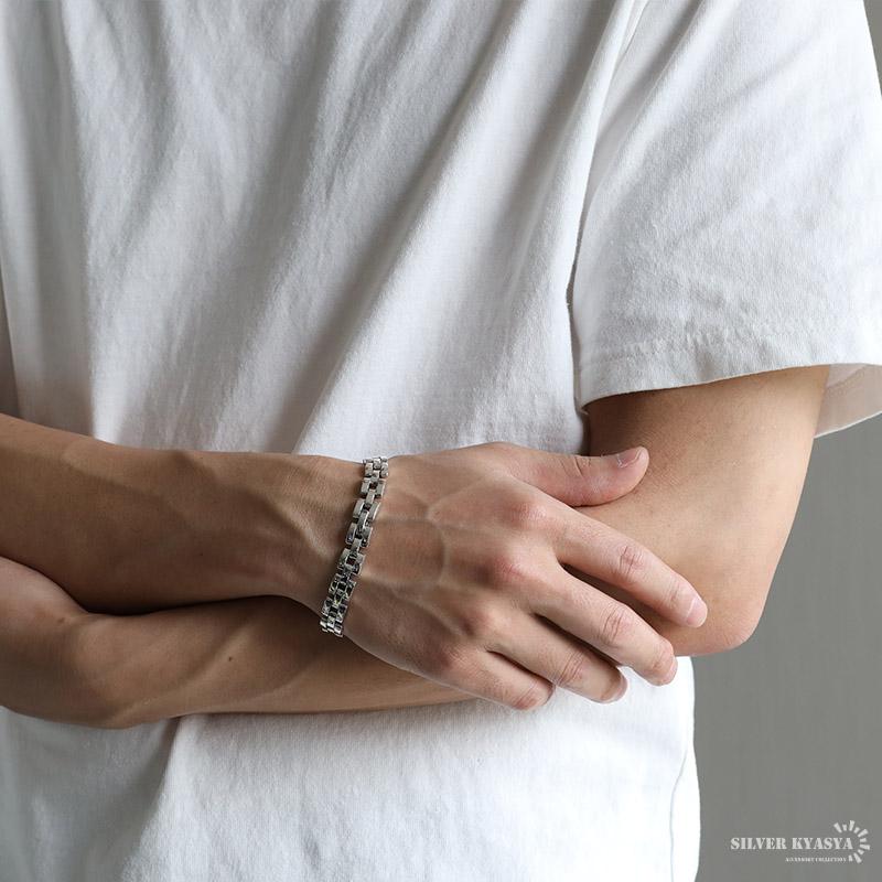 シルバー925 時計ベルトブレスレット メタルバンドブレスレット
