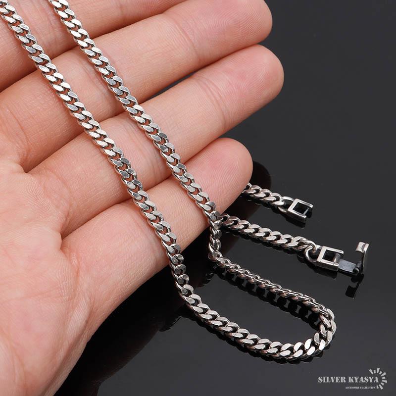 シルバー925 喜平チェーン ネックレス 幅4mm 45cm ネックレスチェーン