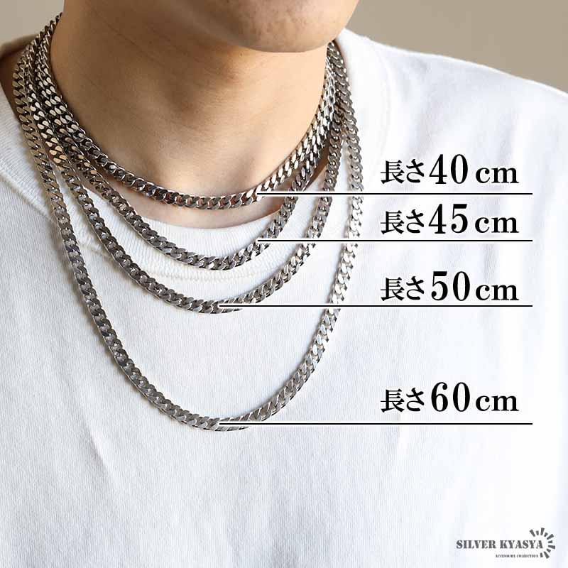 シルバー925 喜平チェーン ネックレス 幅6mm 60cm 喜平ネックレス 太め