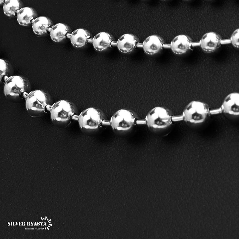 5mm、50cm) ステンレス ボールチェーン シルバー チェーンネックレス