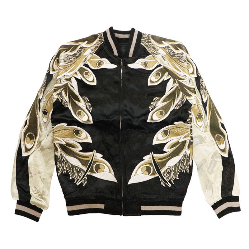 スカジャン 花旅楽団 はなたびがくだん 鳳凰 刺繍 和柄 リバーシブル