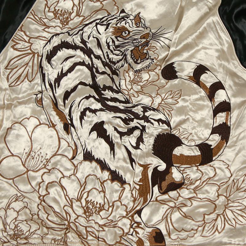 絡繰魂 スカジャン 粋 カラクリダマシイ イキ 龍虎 柄 刺繍 和柄