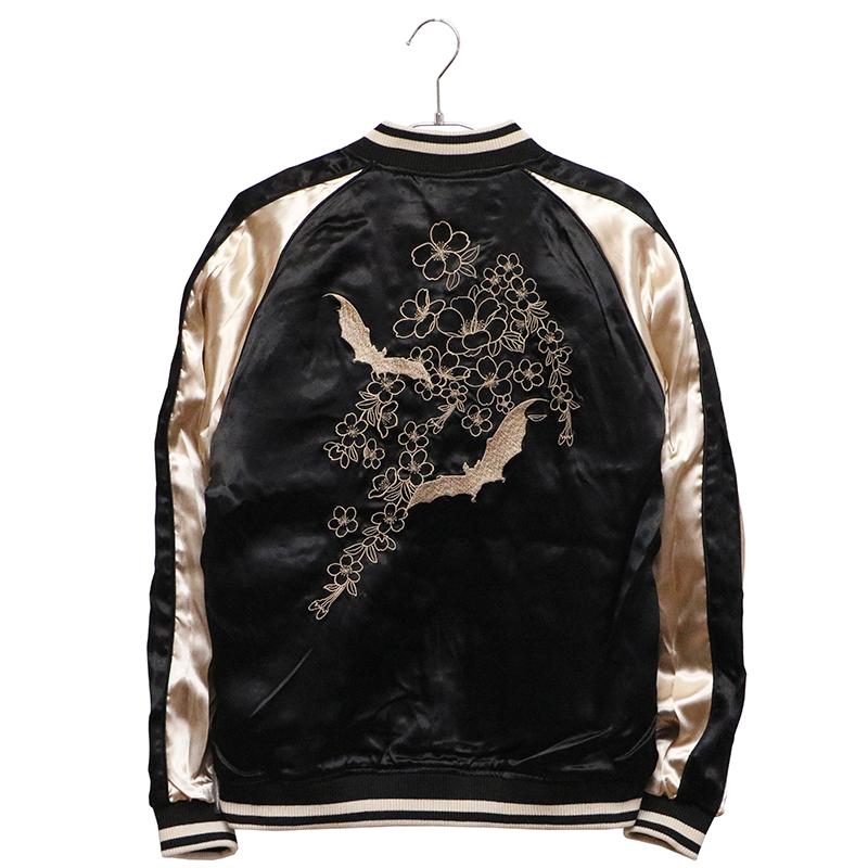 絡繰魂 スカジャン 粋 からくりだましい いき 風神雷神 和美 刺繍 和柄