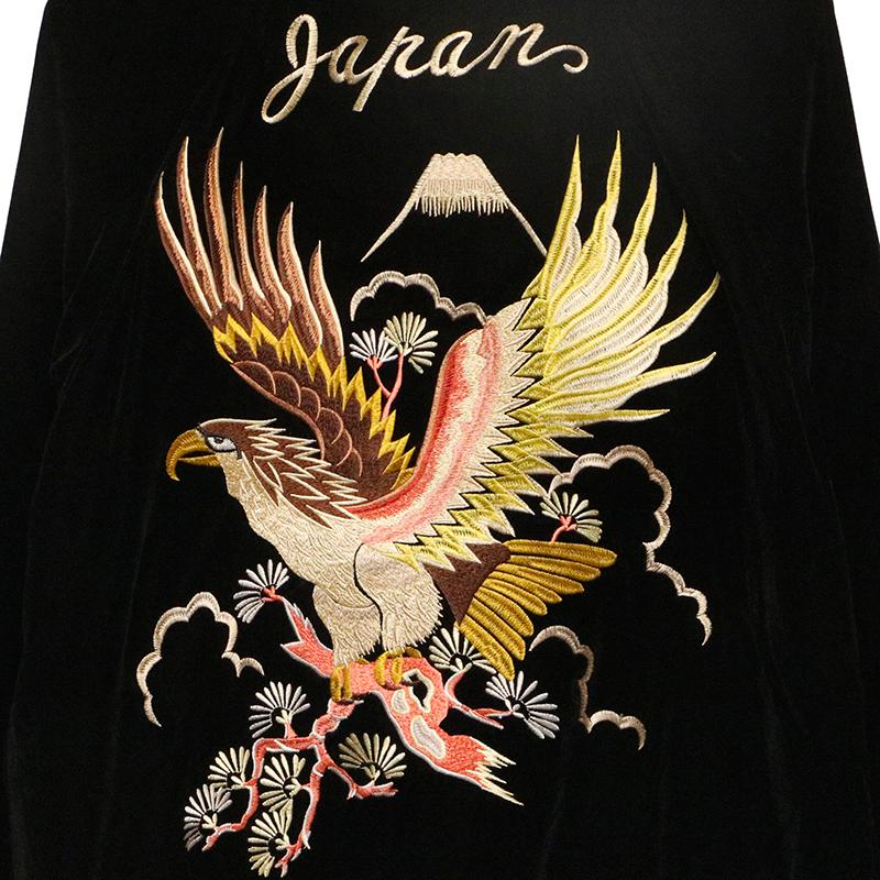 朧 おぼろ ヴィンテージ 鷹 刺繍 和柄 別珍 スカジャン 9043834 和