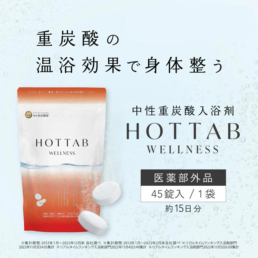 HOT TAB（ホットタブ） 正規品 薬用 元祖 重炭酸 入浴剤 ウェルネス 45