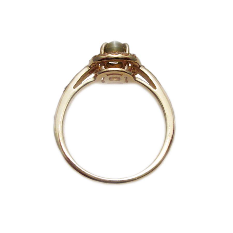 クリソベリル キャッツアイ リング イエローゴールド製 : Jewellery